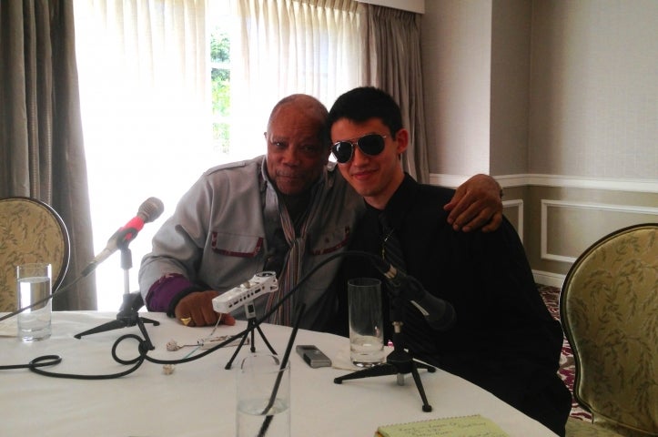 Quincy Jones and Justin Kauflin at the Four Seasons Los Angeles, September 17, 2014